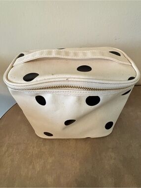 NWT Kate Spade New York Out To Lunch Polka Dot Insulated Lunch Tote Beige Gold